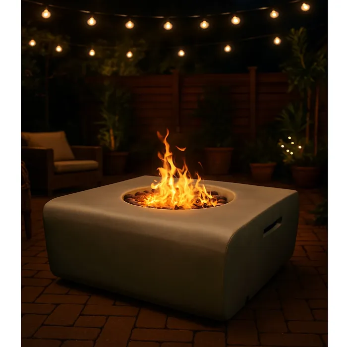Centurion Supports Fireology ADELPHI Dark Grey Lavish Garden Outdoor Fire Pit with Eco-Stone Finish - Fully Assembled