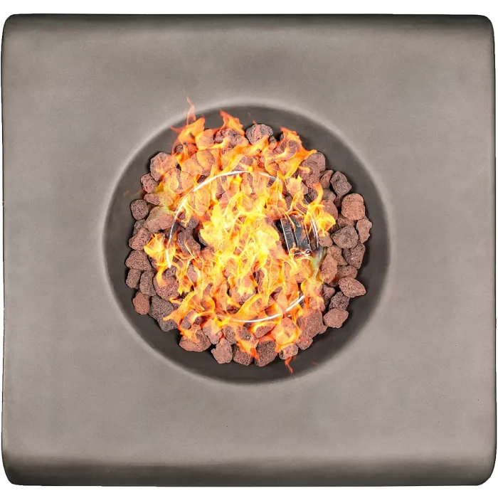 Centurion Supports Fireology ADELPHI Dark Grey Lavish Garden Outdoor Fire Pit with Eco-Stone Finish - Fully Assembled