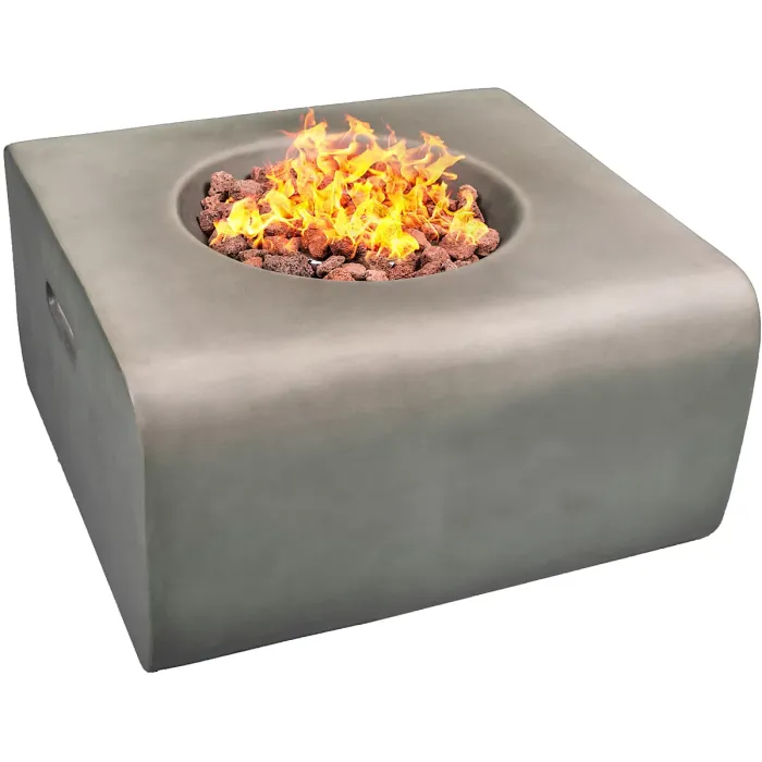 Centurion Supports Fireology ADELPHI Dark Grey Lavish Garden Outdoor Fire Pit with Eco-Stone Finish - Fully Assembled