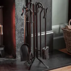 Garden Trading Batsford Fireside Fire Wood Burning Stove Companion Tool Set Iron