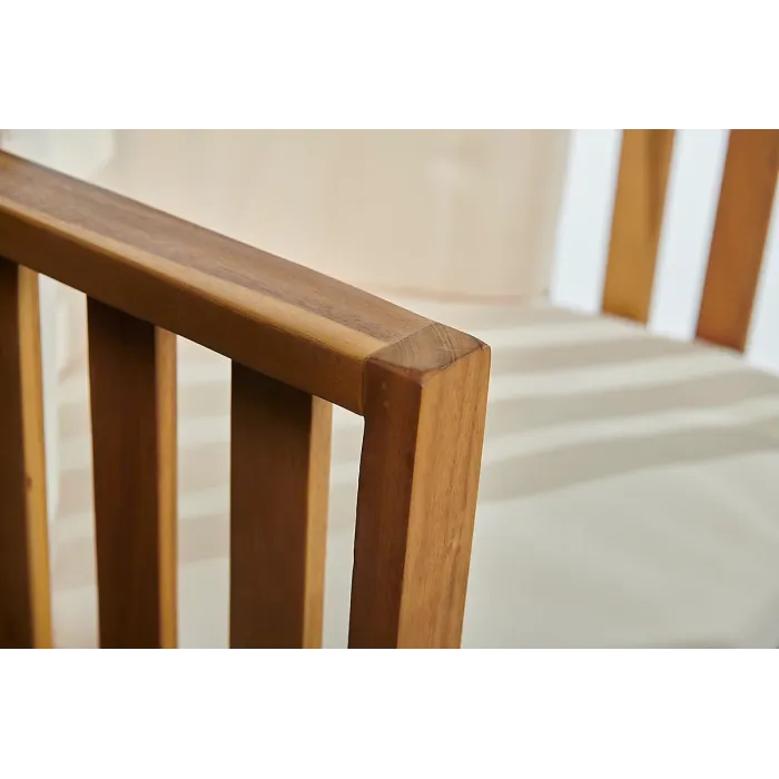 Greenhurst Chilterns Compact Wooden Patio Dining Set, Table and 2 Seats with Cushions