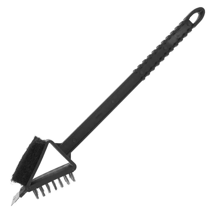 3in1 BBQ Cleaning Tool Barbecue Grill Wire Bristle Brush Scraper Grease Remover