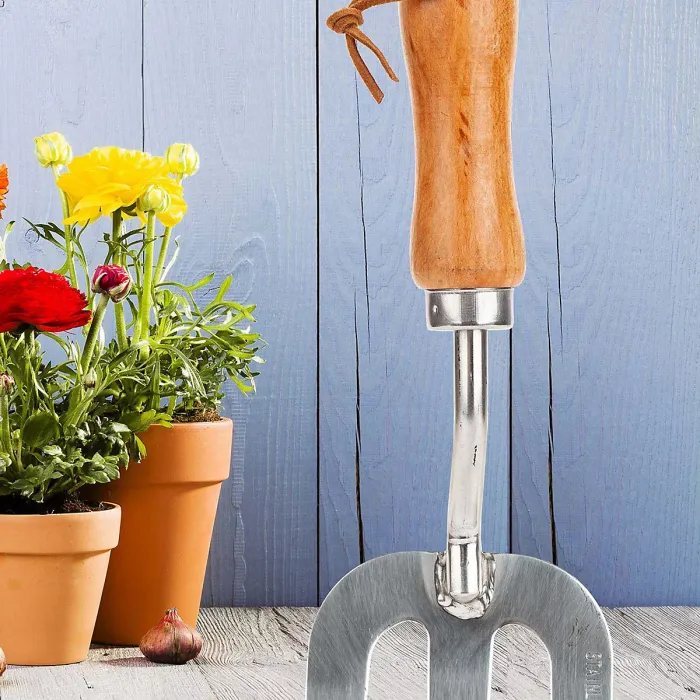 Stainless Steel Garden Fork With Wooden Handle - Roots & Shoots