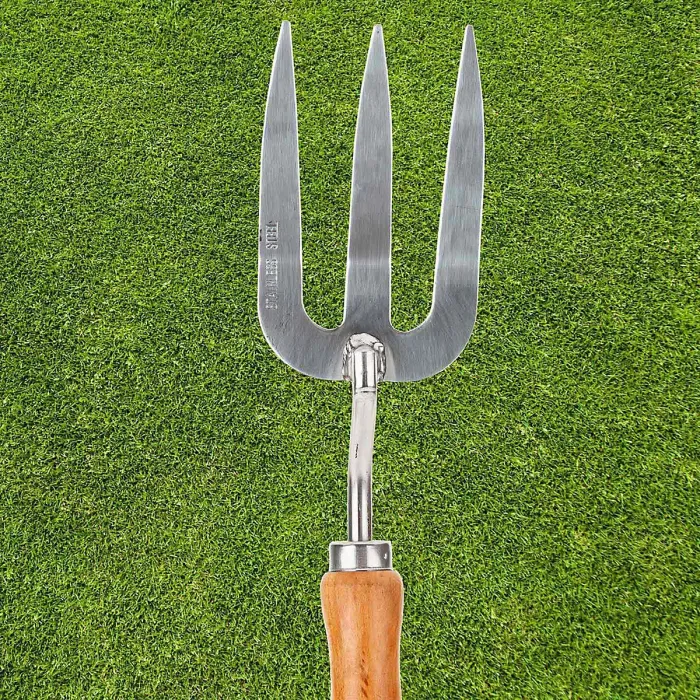 Stainless Steel Garden Fork With Wooden Handle - Roots & Shoots