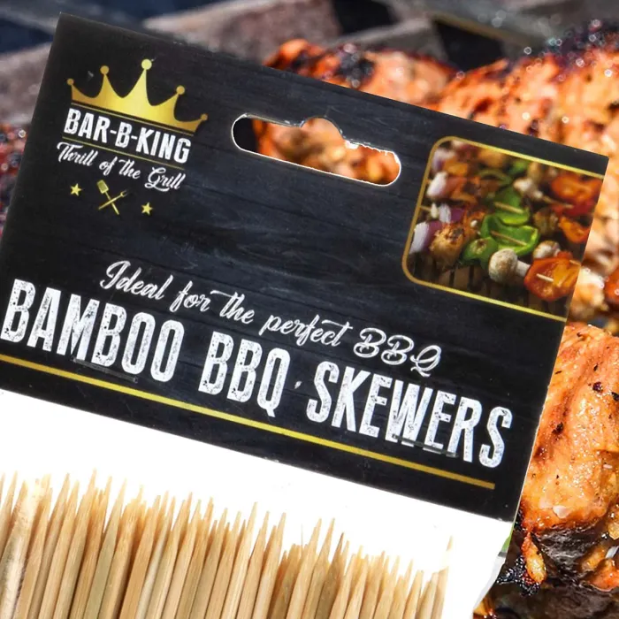 10 Inch Bamboo BBQ Skewers - Bar-B-King (150 Pack)