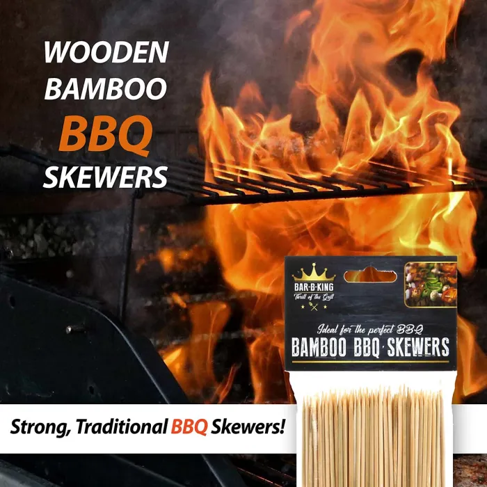 10 Inch Bamboo BBQ Skewers - Bar-B-King (150 Pack)