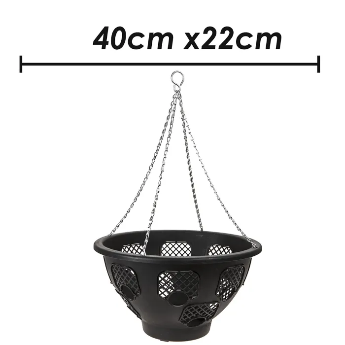 14 Inch Hanging Basket Gardening Tools Accessories, Garden Work 40cm Black
