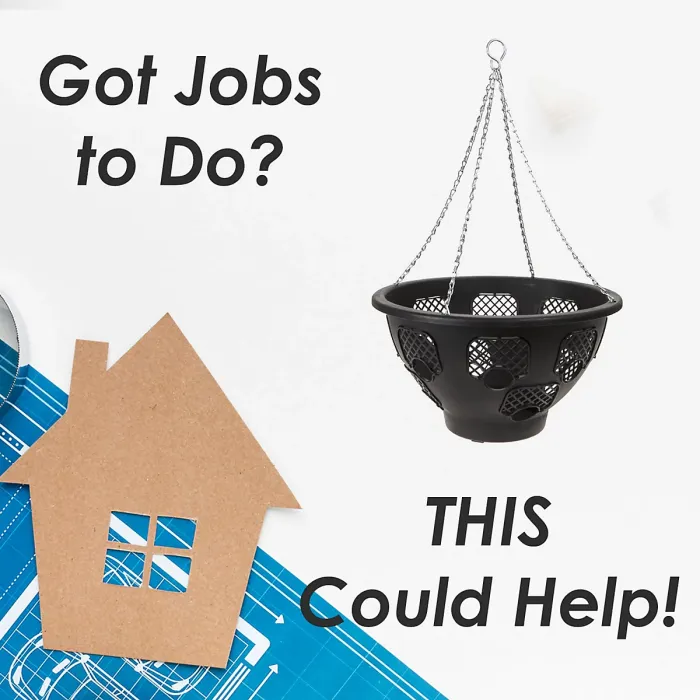 14 Inch Hanging Basket Gardening Tools Accessories, Garden Work 40cm Black