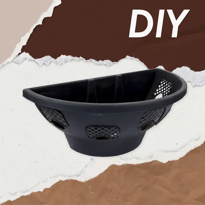 18 Inch Hanging Wall Basket Gardening Tools Accessories, Garden Work 50cm Black