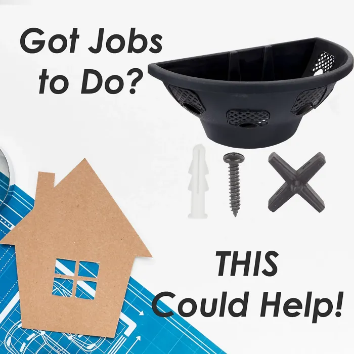 18 Inch Hanging Wall Basket Gardening Tools Accessories, Garden Work 50cm Black