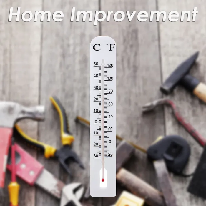 Jumbo Garden Thermometer Gardening Tools Accessories, Garden Work 39cm White