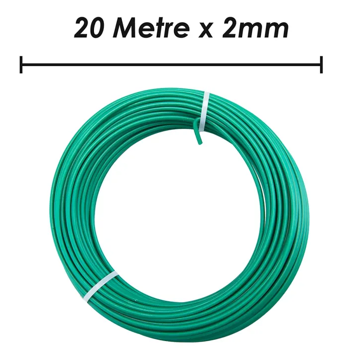 Garden Wire 20M Plastic Coated Gardening Tools Accessories 100 Metre Green