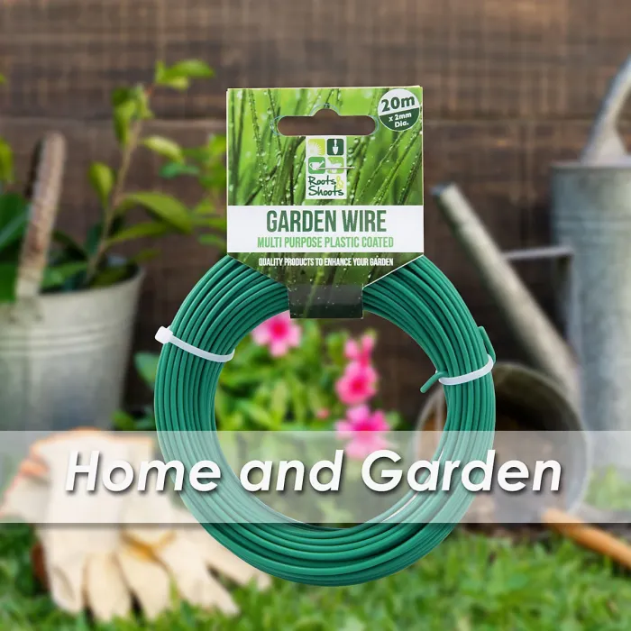Garden Wire 20M Plastic Coated Gardening Tools Accessories 100 Metre Green
