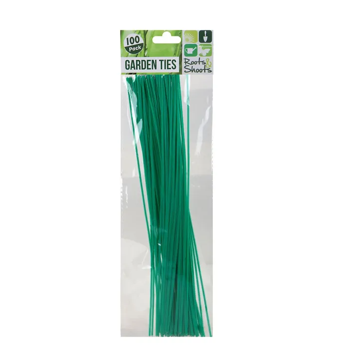 Garden Ties 100Pk Green Gardening Tools Accessories Pack of 100 26cm Green Garden Ties 100Pk Green Gardening Tools Accessories Pack of 100 26cm Green