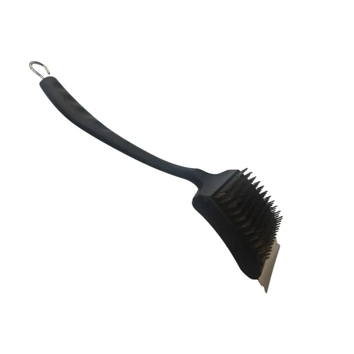 Long Handle BBQ Cleaning Brush Oven Grill Wire Brush With Scraper Heavy Duty