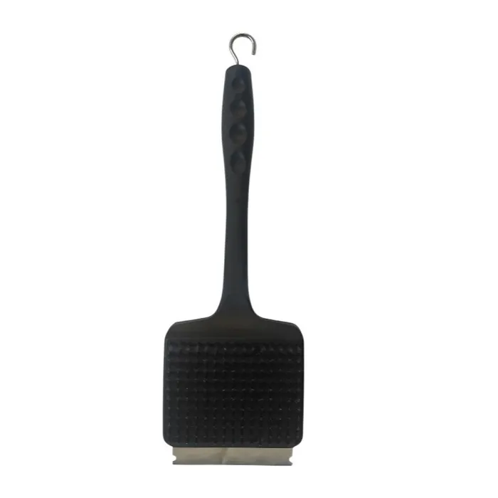Long Handle BBQ Cleaning Brush Oven Grill Wire Brush With Scraper Heavy Duty