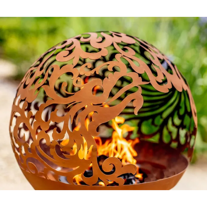 Smart Garden Havana Helios Fire Globe Sphere Fire Pit Basket Bowl Heater