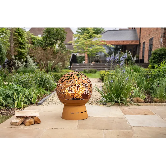 Smart Garden Havana Helios Fire Globe Sphere Fire Pit Basket Bowl Heater