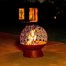 Marco Paul Garden Fire Basket - Damasque Fireglobe