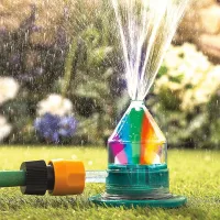 Rainbow Mist Sprinkler - Universal Garden Hose Pipe Attachment Water Sprinkler Tool for Lawn & Plant Watering or Kids Outdoor Play