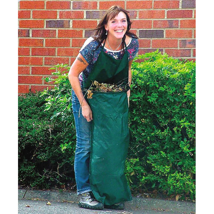 Gardening Apron with Front Pocket - Wearable Waste Collection Bag, Ideal for Garden Cuttings, Leaves, Pruning & Litter Picking
