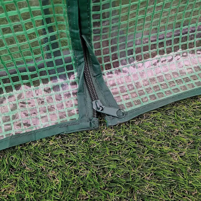 Walk-In Greenhouse with PE Cover, 4 Shelves & Zip Up Door - Green Foldaway Outdoor Garden Grow House - H195 x W143 x D75cm