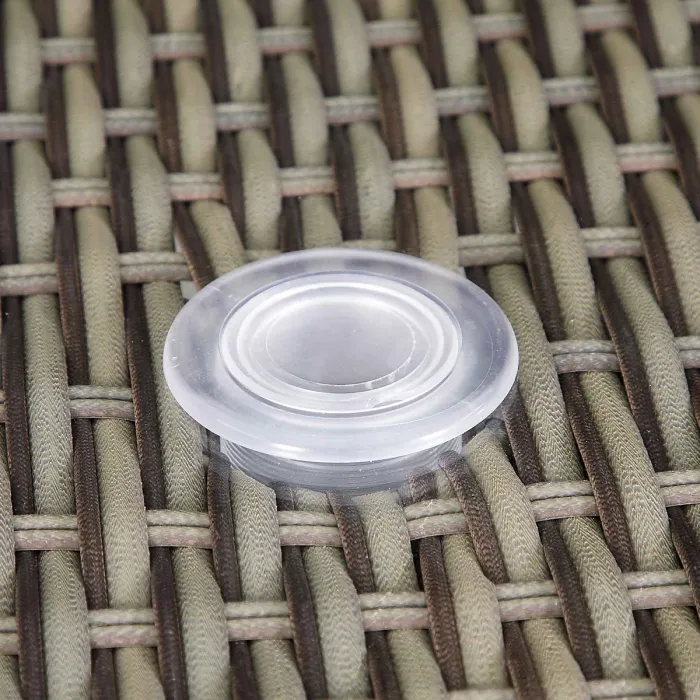 Dellonda Chester 5 Piece Rattan Garden Furniture Dining Set, Glass Table, Brown