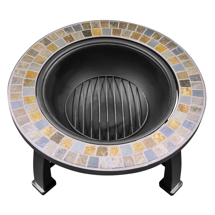 30" Deluxe Traditional Style Fire Pit with Slate Top - DG111