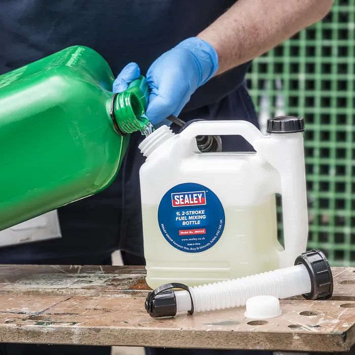 Sealey 2-Stroke Fuel Mixing Bottle Easily Visible Oil & Fuel 1L Various Ratios