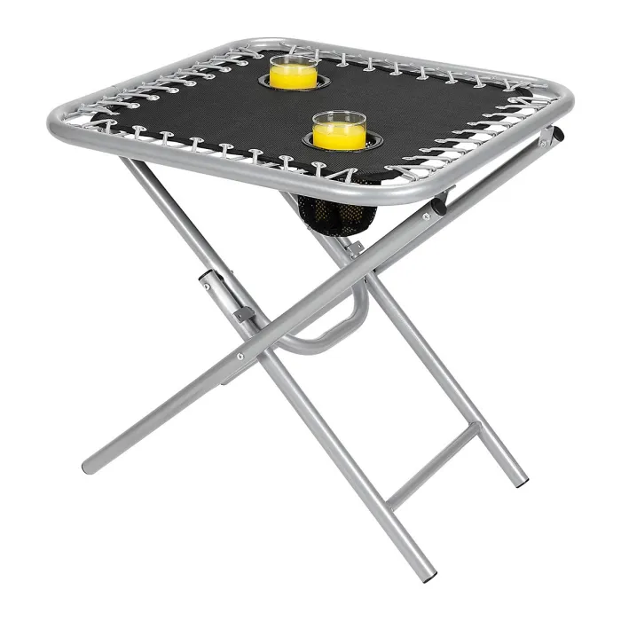 Taylor & Brown Zero Gravity Chair Set of 3 Black Reclining Sunloungers with Headrest & Folding Table for Garden & Beach