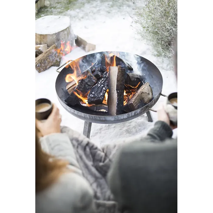 La Hacienda Pittsburgh Small Industrial Heavy Duty Steel Firepit - W 60 cm x H 30 cm