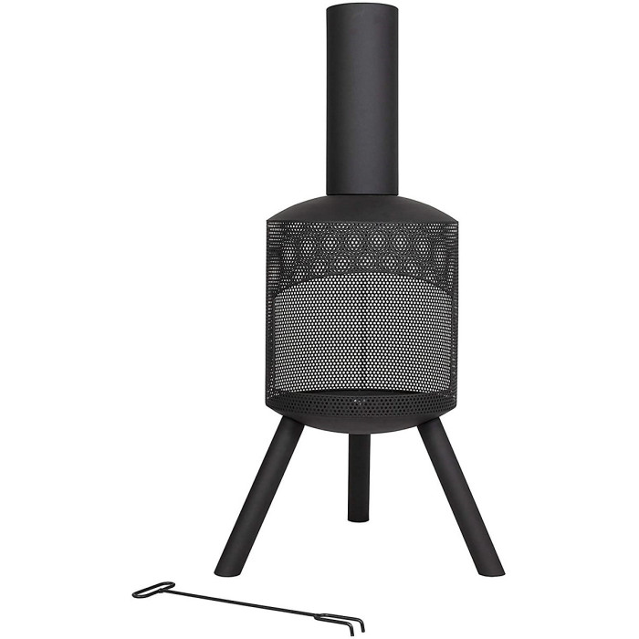 La Hacienda Santana Chimenea Fireplace Firepit Perforated Steel Garden Heater