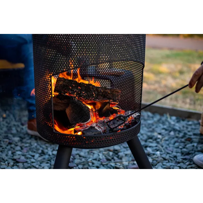 La Hacienda Santana Chimenea Fireplace Firepit Perforated Steel Garden Heater