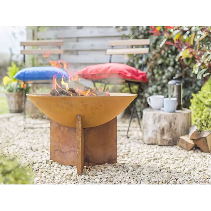 La Hacienda Kala Oxidised Firepit 56 x 56 x 38 cm 6.5 kg