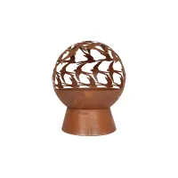 La Hacienda Swallows Fire Globe - Oxidised/Steel - L50 x W50 x H61 cm - Natural