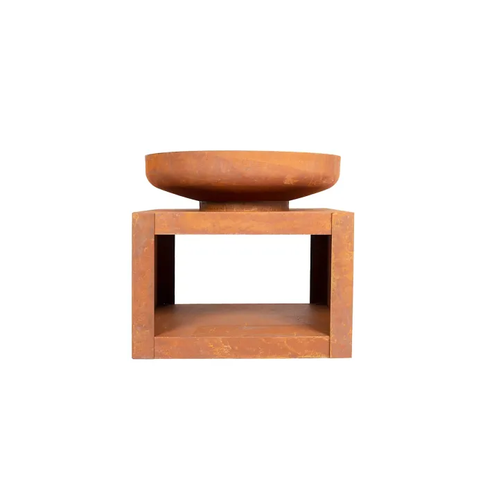 La Hacienda Kuda Medium Firepit - Oxidised/Steel - L60 x W60 x H57 cm - Natural