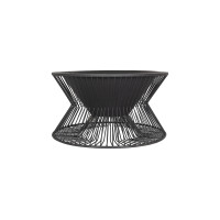 La Hacienda Milan - Outdoor Fireplace - Durable Black Steel - Garden Fire Pit - 60cm x 33cm