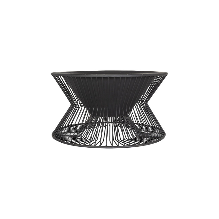 La Hacienda Milan - Outdoor Fireplace - Durable Black Steel - Garden Fire Pit - 60cm x 33cm