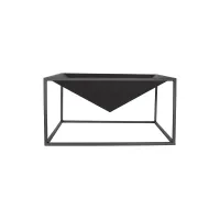 La Hacienda Black Cairo Steel Firepit - L 60 cm x W 60 cm x H 31 cm