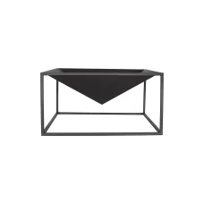 La Hacienda Black Cairo Steel Firepit - L 60 cm x W 60 cm x H 31 cm