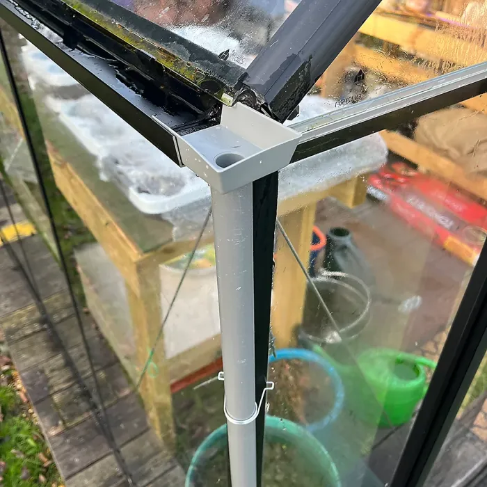 Greenhouse 50mm Guttering Downpipe Rainwater Kit (Pack of 2)
