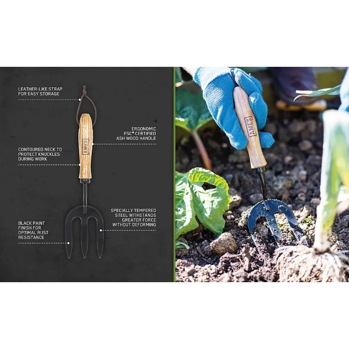 AMES High-Quality Carbon Steel Garden Hand Fork