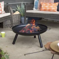 La Hacienda Kindled Mini Steel Matt Black Firepit