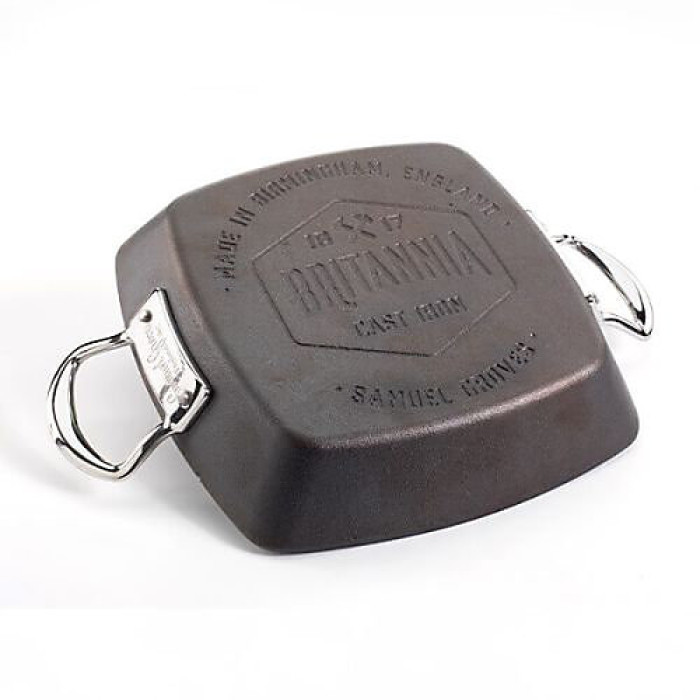 Samuel Groves Britannia Cast Iron 26cm Double Handle Square Grill