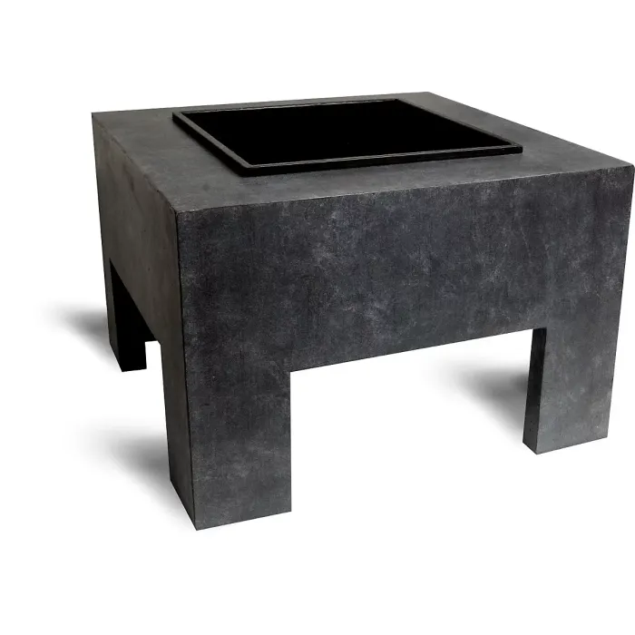 Square Fire Pit & Square Console Granite H40Cm W58Cm