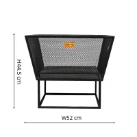 Outdoor Norfolk Firebowl Black Iron H44.5cm W52Cm