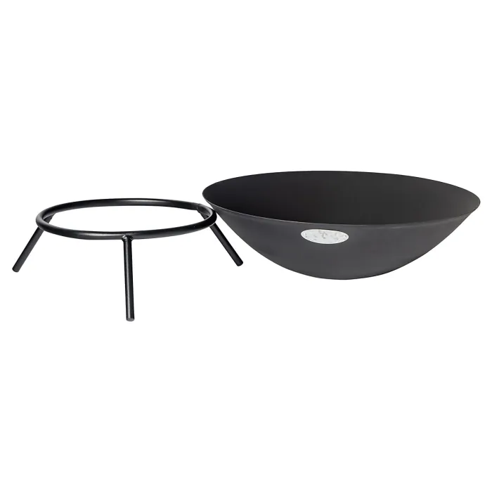 Harbour Housewares Steel Garden Fire Pit - 56cm - Black