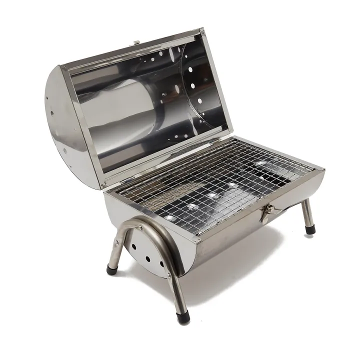 Hi-Gear Stainless Steel Double Sided BBQ, Ideal for Camping, Outdoor Cooking