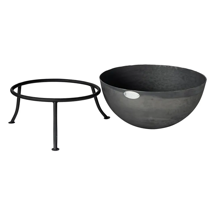 Harbour Housewares Steel Garden Fire Pit - 60cm - Grey