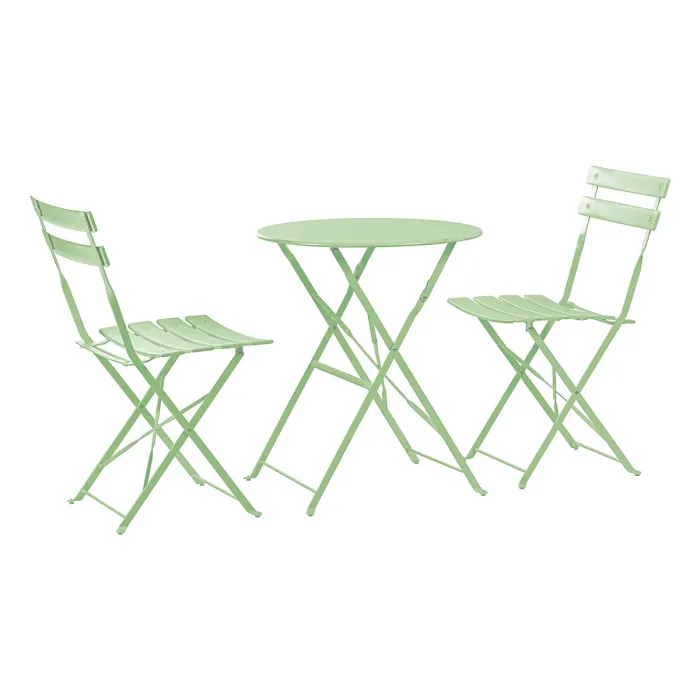 Harbour Housewares 2 Seater Sussex Bistro Set - Round - Sage Green